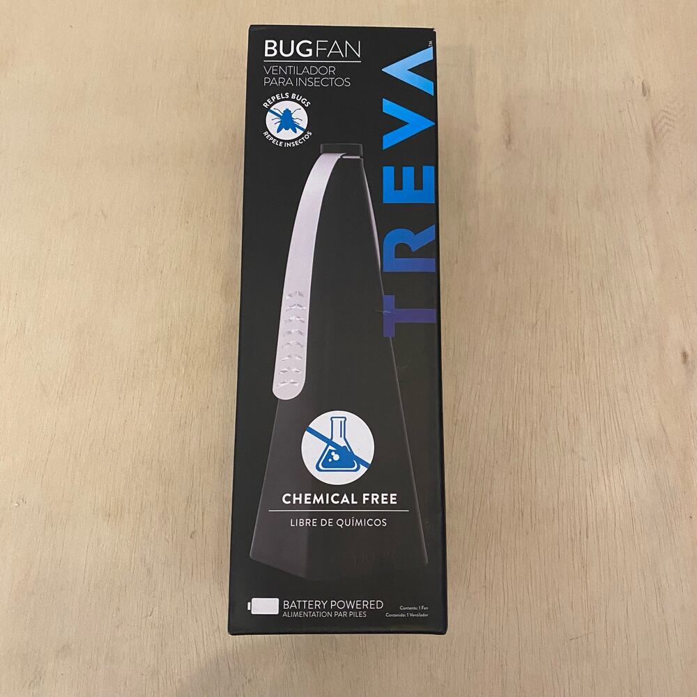 NEW Treva Bug Fan Battery Powered Chemical Free 100% Portable